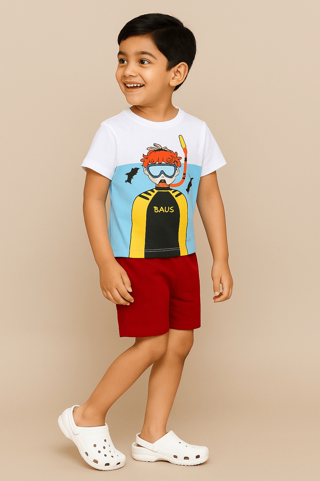 Baus Scuba Print Clothing Set