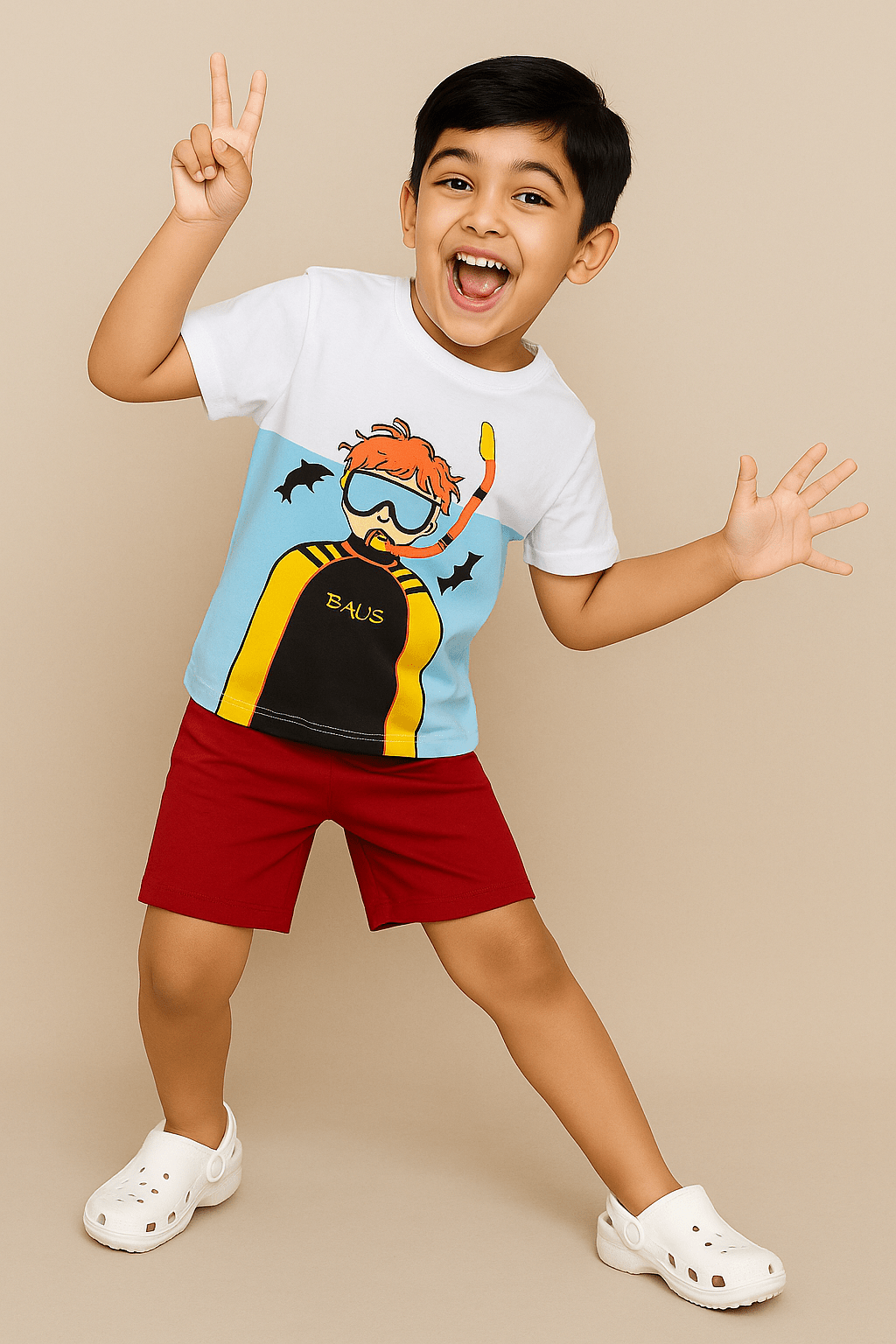 Baus Scuba Print Clothing Set