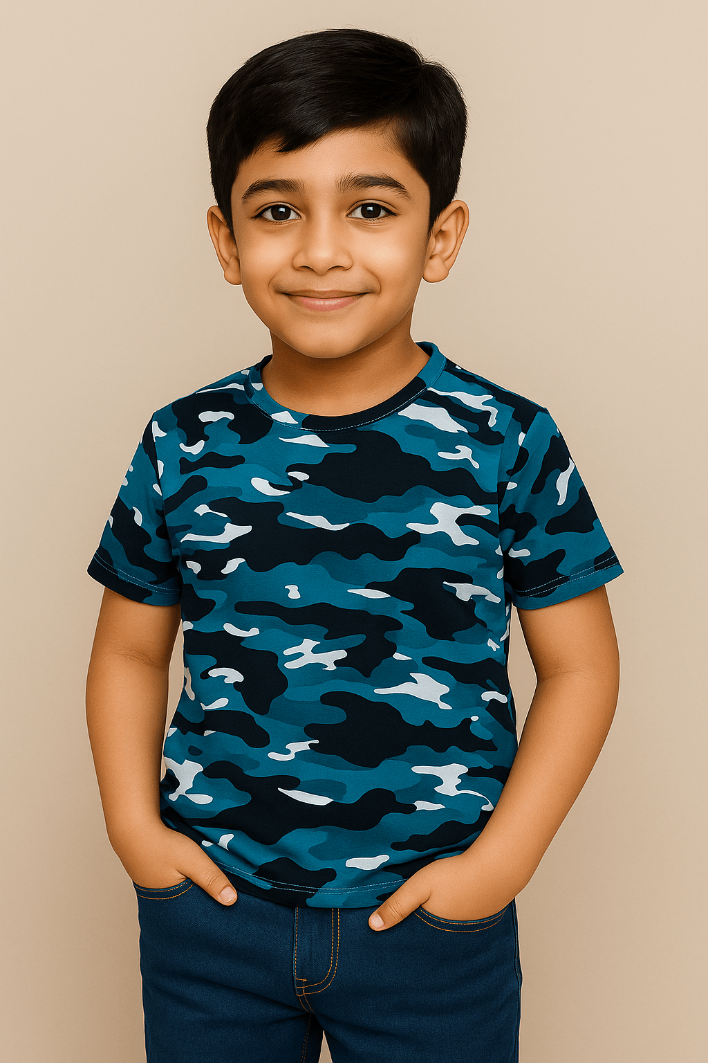 Baus Lycra Blue Camouflage T-shirt