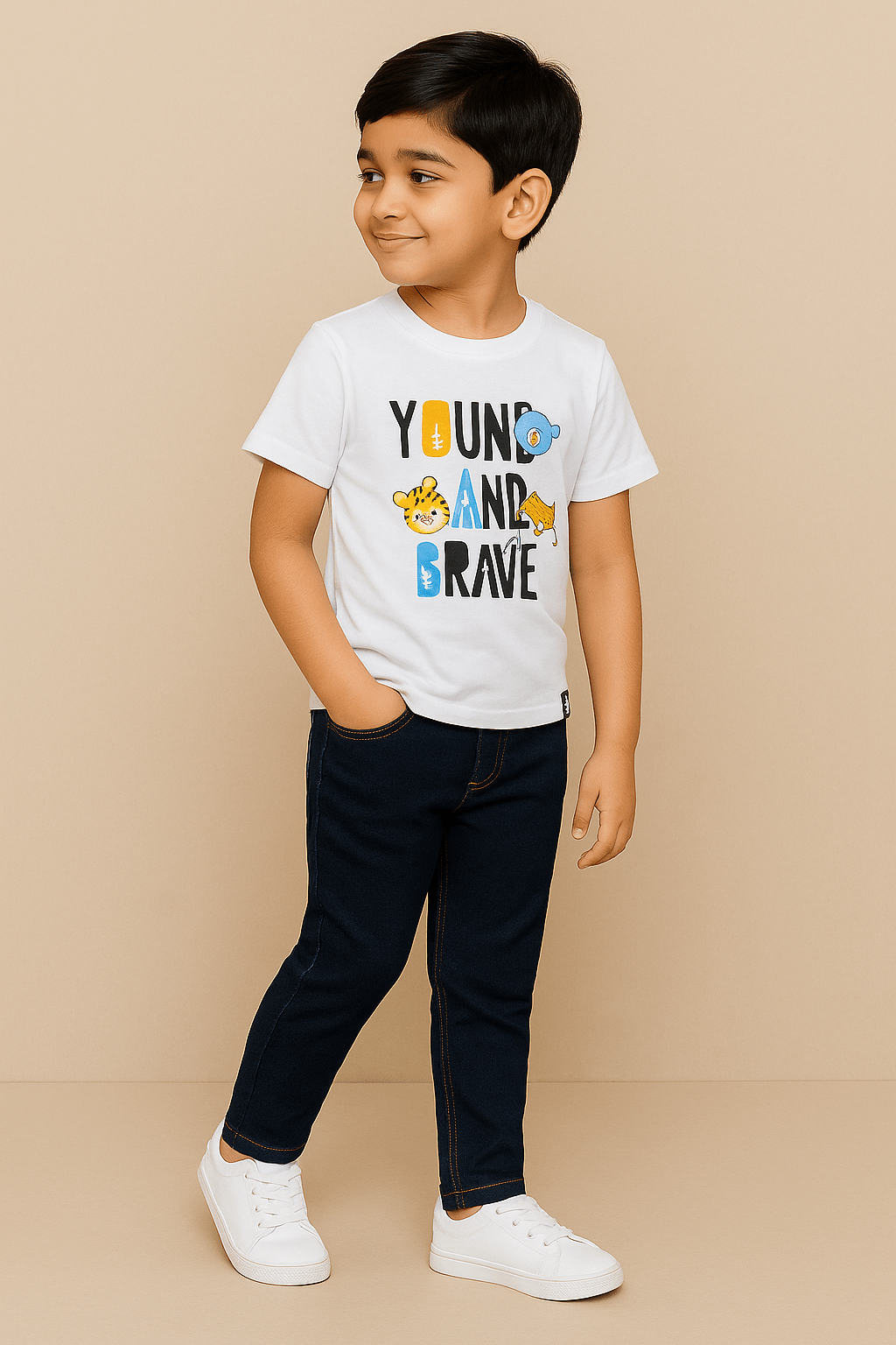 Baus Young and Brave Print T-shirt