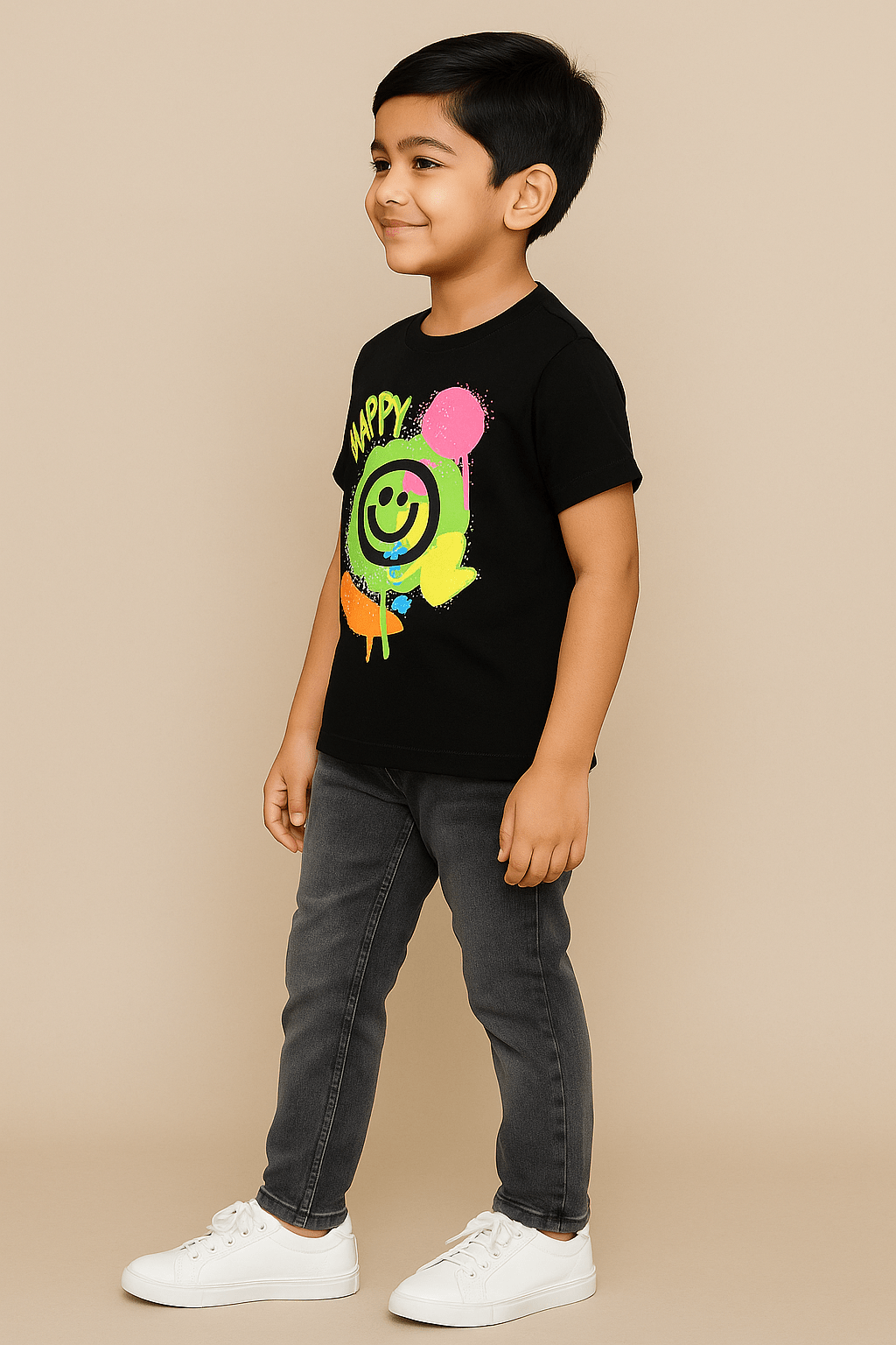 Baus Happy Emoji Printed T-shirt