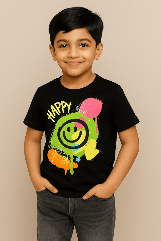Baus Happy Emoji Printed T-shirt