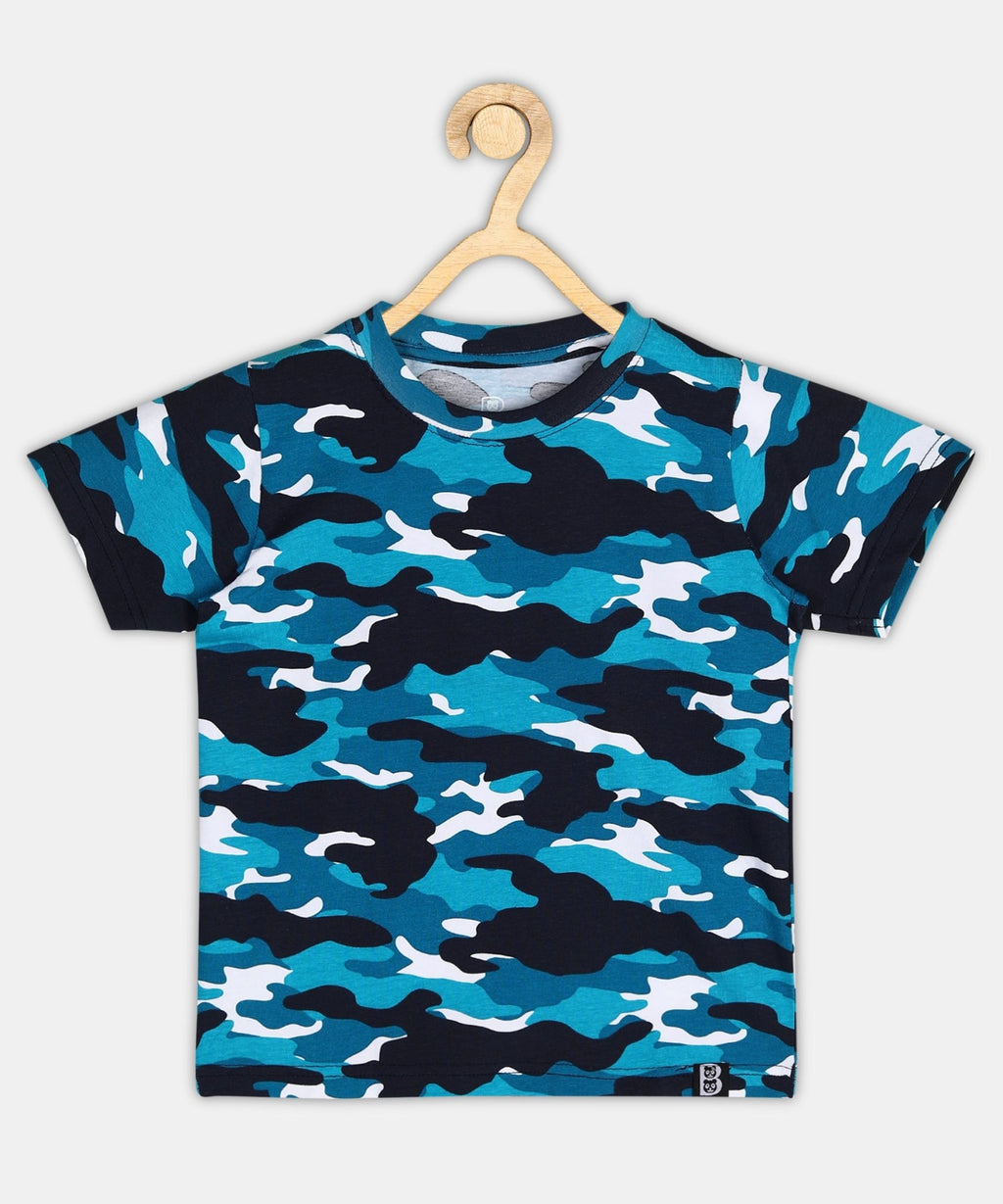 Baus Lycra Blue Camouflage T-shirt - BAUS Brands