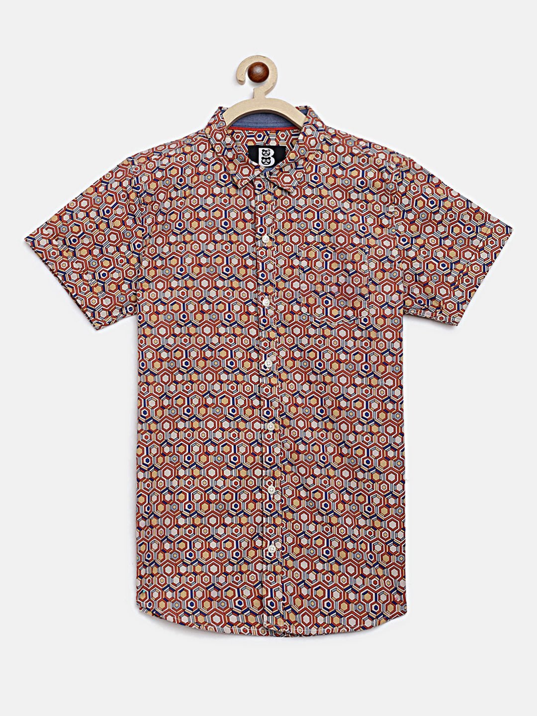 Baus Geometrical Pattern Half sleeve Shirt - BAUS Brands
