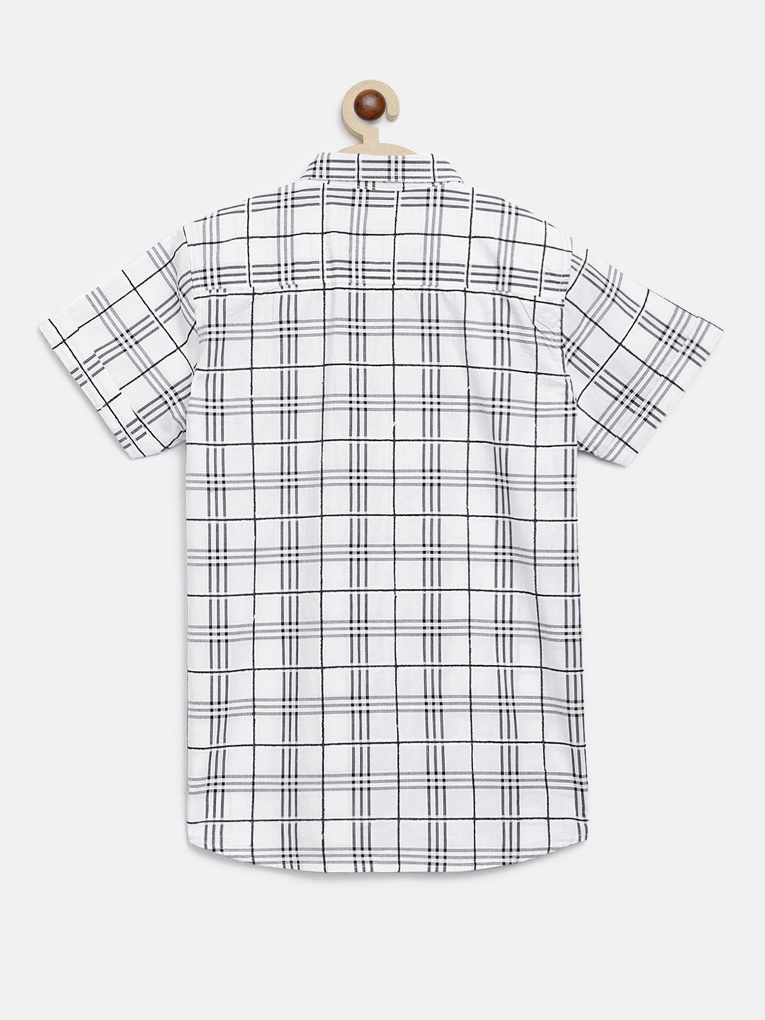 Baus White & Black Check Half Shirt - BAUS Brands