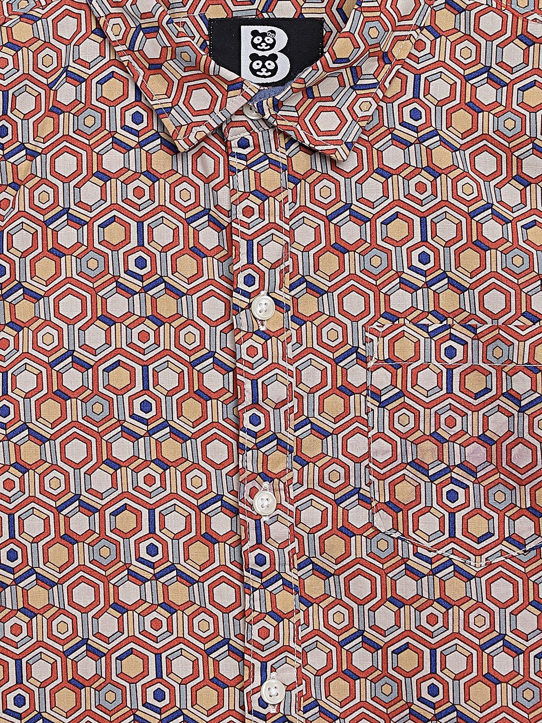 Baus Geometrical Pattern Half sleeve Shirt - BAUS Brands