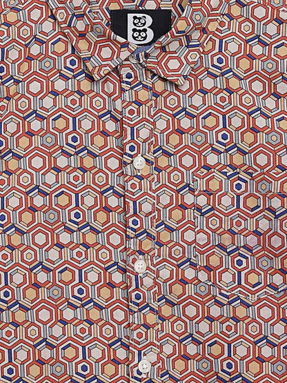 Baus Geometrical Pattern Half sleeve Shirt - BAUS Brands